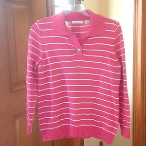 Liz Claiborne cotton striped sweater